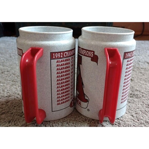 Vintage University of Alabama Crimson Tide Insulated Mug Cup LOT OF 2 BAMA - Picture 4 of 6